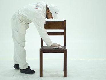 Sanding and cleaning the surface image